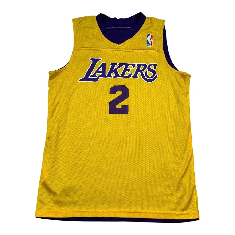 Los Angeles Lakers Jersey Youth Large Purple Gold NBA Basketball Alleson 2